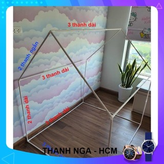 Phụ kiện cho lều , Khung lều nhựa, Khung inox, Bộ khớp nối, lều Công Chúa Hoàng Tử Cho Bé Loại To