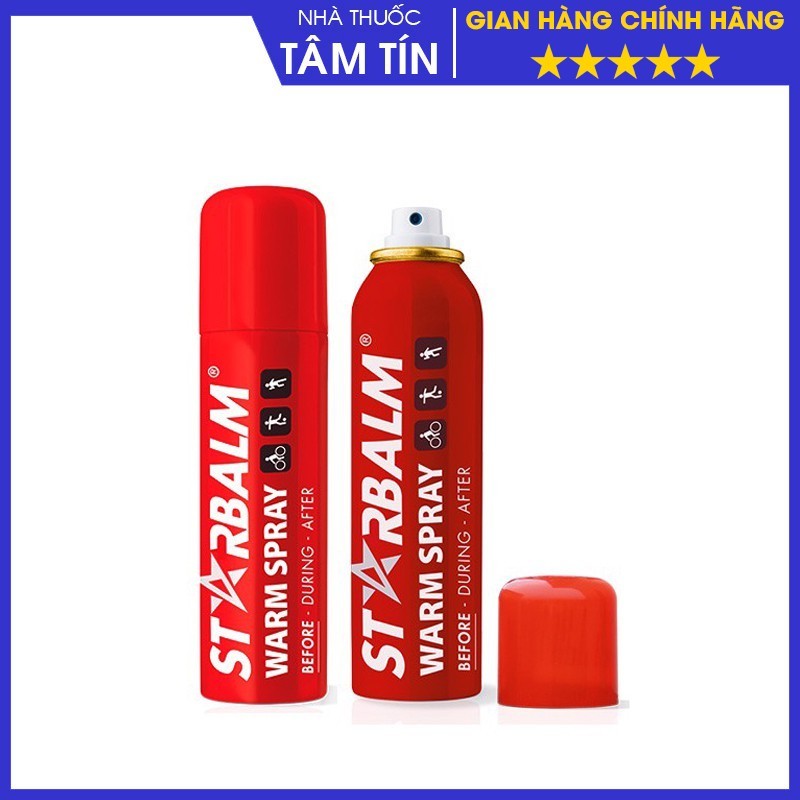Chai Xịt Nóng STARBALM 150ml [Hà Lan] - LÀM NÓNG CƠ BẮP TRƯỚC KHI CHƠI THỂ THAO