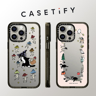Casetify Graffiti Mèo Đen Dễ Thương Trong Suốt Chống Sốc Acrylic Ốp Lưng Điện Thoại iPhone 15 Pro Max 14 Plus 13 ProMax 12 12Pro Chống Sốc Điện Thoại Mềm viền Bảo Vệ Cứng