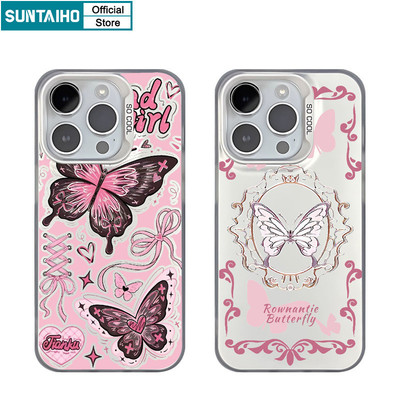 Suntaiho Thẩm Mỹ Vỏ Đẹp Họa Tiết Bướm Ốp lưng Iphone 15 14 13 12 11 Pro Max TPU Silicon Mềm Cao Cấp Chống Sốc Ốp Lưng