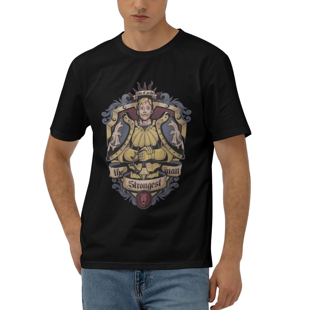 Retro Bảy Tội Lỗi Chết Người Escanor Lion Sin Của Áo Thun Tùy Chỉnh Chất Lượng Cao Tay Ngắn