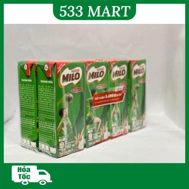 [LỐC 8 HỘP] Sữa Milo 180ml (7 tặng 1)