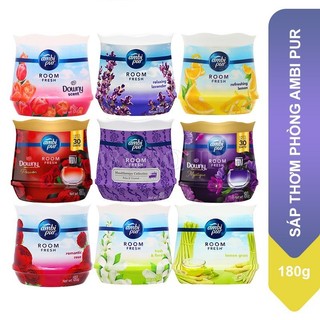 Sáp Thơm Phòng AMBI PUR Hộp 180g Hương Thư Giãn/ Oải Hương/ DOWNY/ Hoa Tươi/ Sả/ Hoa Hồng/ Chanh
