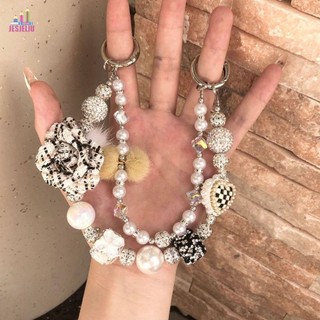 Jesjeliu Túi hạt Mặt dây chuyền Blingbling Móc chìa khóa tinh tế