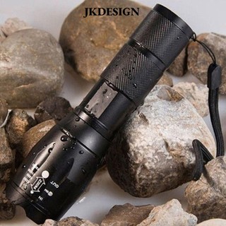 Đèn pin chống nước JKDESIGN Cắm trại đi bộ đường dài thực tế Đèn LED 500 Lumen