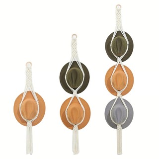 【VARSTR】Hat Organizer 1-3 Hat Rope Hanger Hand-Woven Hat Display Rack Hat Rack