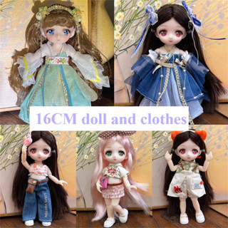 Búp bê mặt hoạt hình 3D 16cm có khớp di chuyển cho búp bê quà tặng sinh nhật cho trẻ em