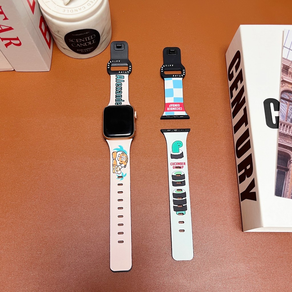 JOGUMAN Khủng Long Béo Hổ CASETiFY Dây Đeo TPU Phù Hợp Màu Sắc Chất Lượng Cao Cho iPhone ĐỒNG HỒ tiề