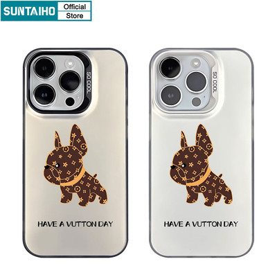 Suntaiho Ngộ nghĩnh Hoạt Hình Độc Đáo Họa Tiết Chó In Hình Ốp lưng Iphone 16 15 14 13 12 11 Pro Max TPU Silicon Mềm Cao Cấp Chống Sốc Ốp Lưng