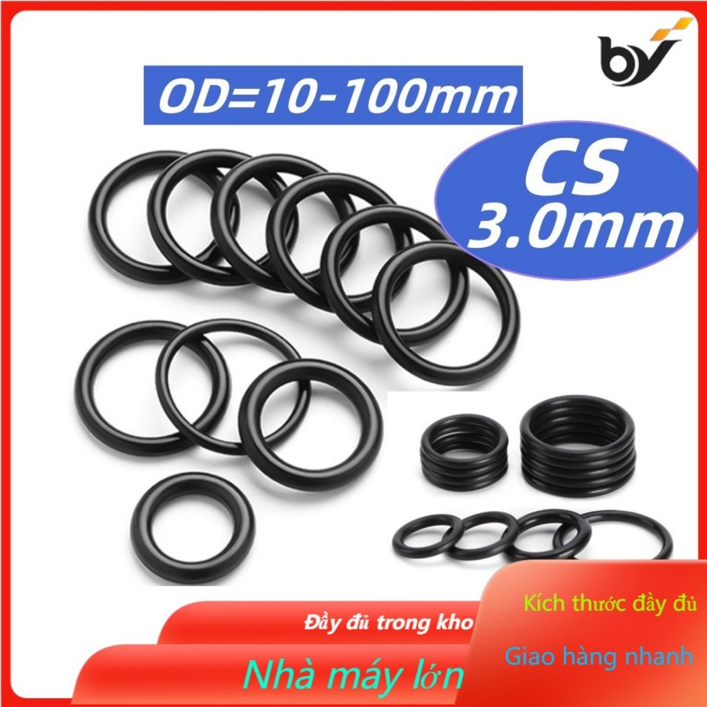 CS3.0mm * OD10-100mm Vòng đệm cao su oring/ gioăng NBR