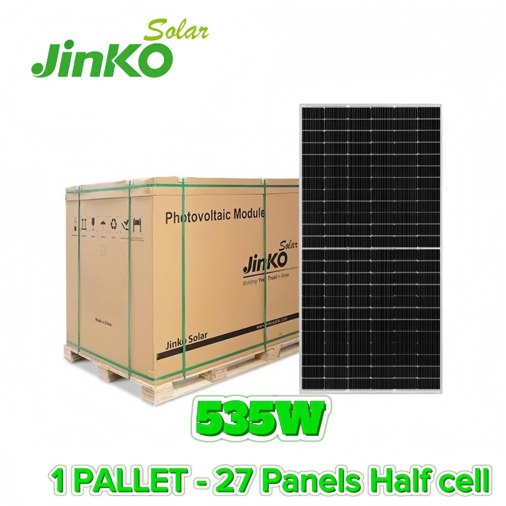 COMBO 1 PALLET~27 TẤM PIN NLMT JINKO SOLAR 535W | JKM535M-72HL4-TV Mono - Half Cell – Bifacial