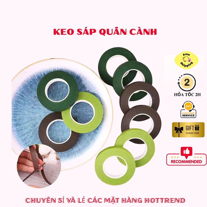 Băng Hoa Hoa Chống Thấm Nước Hoa Băng Co Giãn Tsc Tự Dính Loại Giấy Xanh Băng