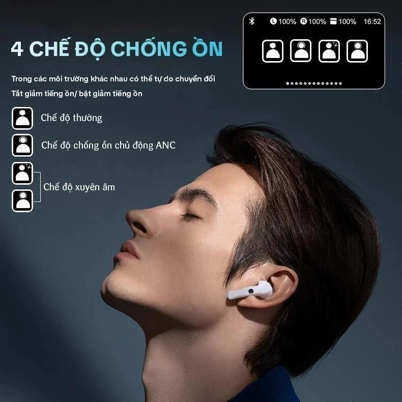 Tai Nghe Bluetooth Không Dây A9 Pro v5.3 Chạm Cảm Ứng, Vỏ Trong Suốt, Âm Thanh Hay Có Mic  Giảm Tiếng Ồn Màn Hình | BigBuy360 - bigbuy360.vn