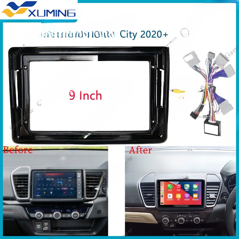 XM Cho 2020 + HONDA City Car 9 Inch Android MP5 Player Stereo Radio Fascia Panel Khung