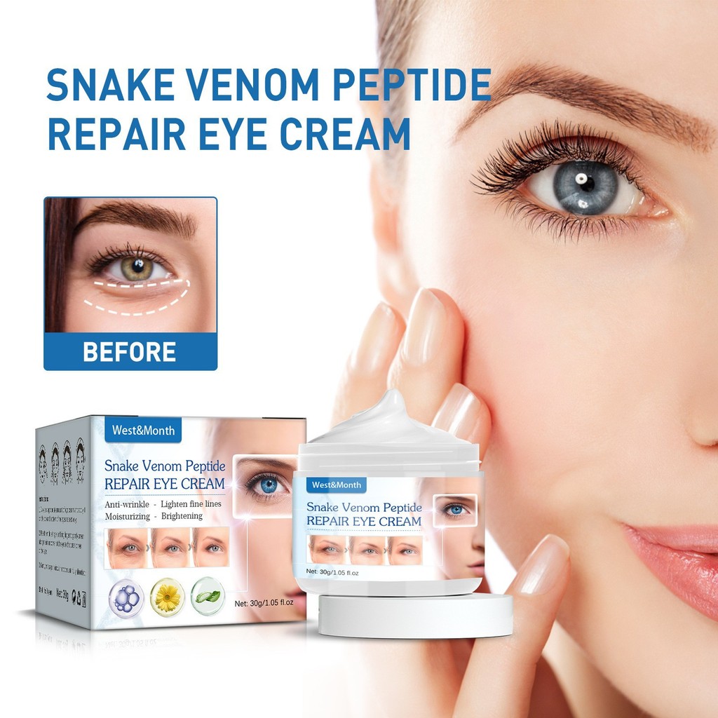 New Product#West&Month Snake Venom-Like Peptide Eye Cream Hydrating Firming Eye Bags Eye Wrinkles Ni