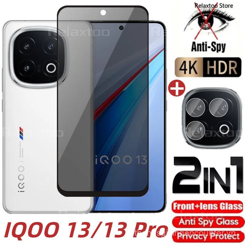IQOO13 5G 2IN1 Bảo Vệ Màn Hình Riêng Tư Phim Kính Cho vivo iQOO 13 Pro 13Pro IQOO13Pro 5G V2408A Con