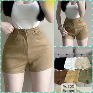 QUẦN SHORT JEANS ĐÙI NỮ LƯNG CAO CO GIÃN TÔN DÁNG MÀU TRẮNG ĐEN NÂU SIÊU HOT HÍT CÁ TÍNH