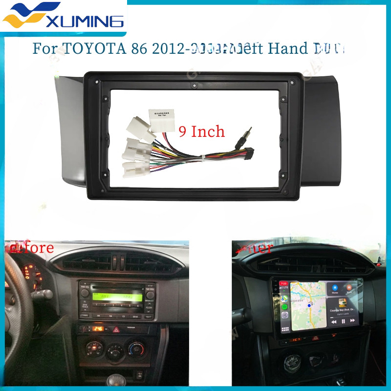 XM 9 Inch Khung Xe Fascia Adapter Cho Xe Toyota GT 86 GT86 Subaru BRZ 2012-2020 Android Radio Dash L