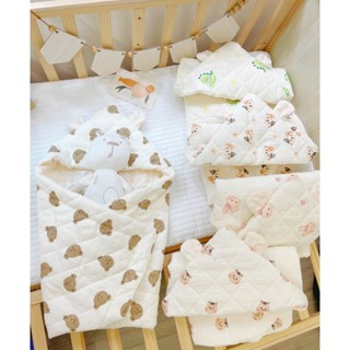 Chăn Ủ Xô Muslin Trần Bông Hạt Đậu Cao Cấp Dày Dặn Và Ấm Áp Cho Bé Sơ Sinh