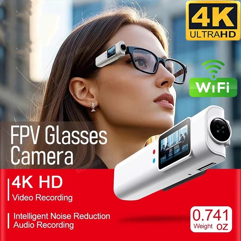Mini FPV Kính Mắt 4K Quay Video Micro-camera HD WiFi Tai Nghe Thông Minh Kính Ghi Video & Âm Thanh Ứ