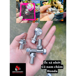 Ốc Xả Nhớt Có Nam Châm Salaya inox 304 sử dụng cho nhiều dòng xe Honda Yamaha DoChoiXeMayShop
