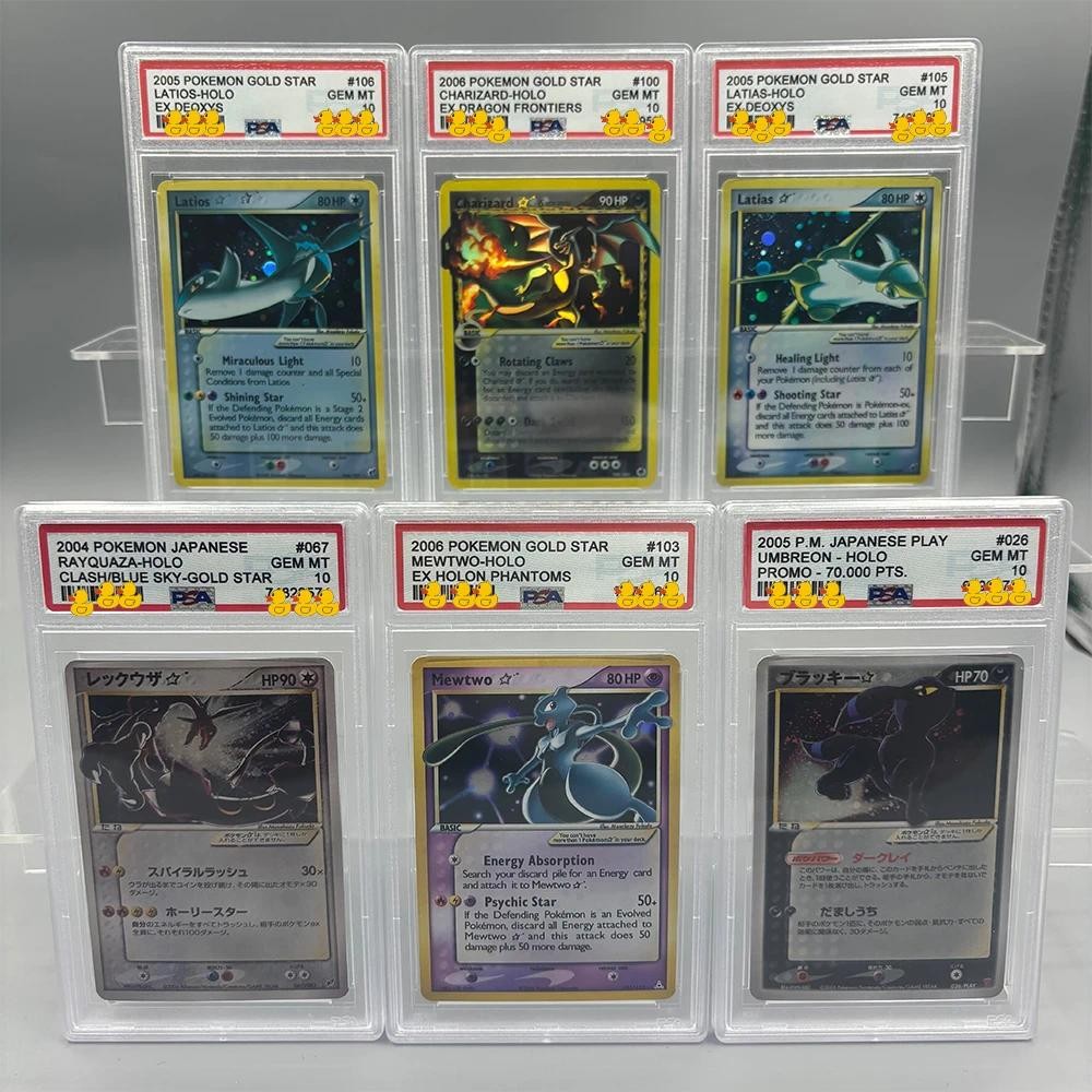 Psa10 DIY PTCG Đánh Giá Thẻ Bộ Sưu Tập Thẻ UMBREON MEWTWO RAYQUAZA LATIOS CHARIZARD MEWTWO Copy 10 Đ