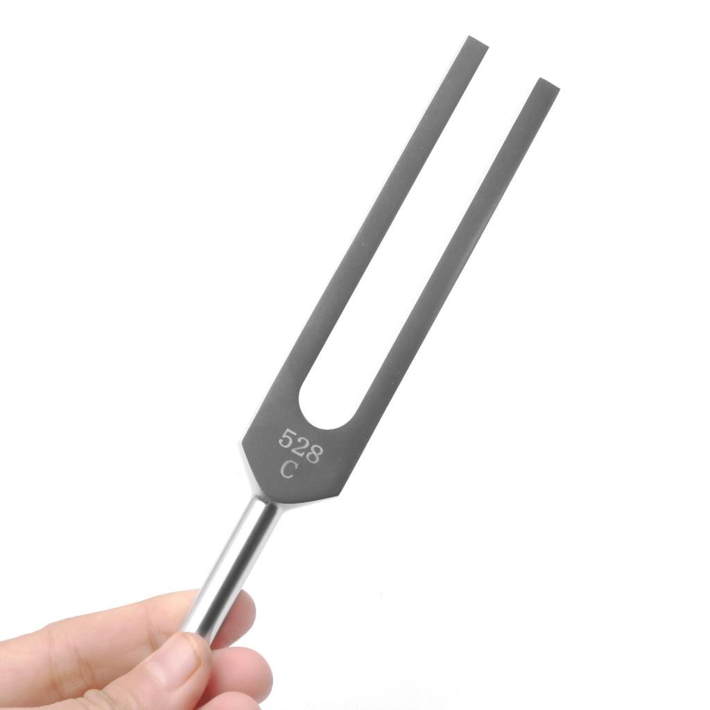 Nĩa điều chỉnh hợp kim nhôm 528C 528Hz Pitchfork với Mallet Vải làm sạch Túi đựng âm thanh Nhạc cụ c