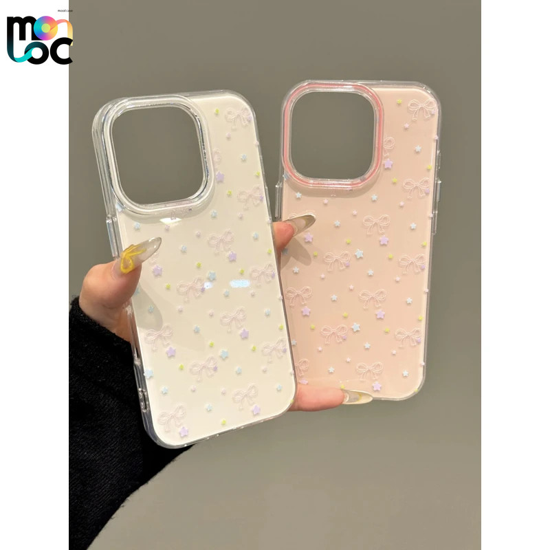 Ốp Lưng Cho IPhone 17 Air 15 16 13 11 14 12 Pro Max 8 7 Plus Những ngôi sao dễ thương ngọt ngào tuyệt vời nơ nơ mới imd