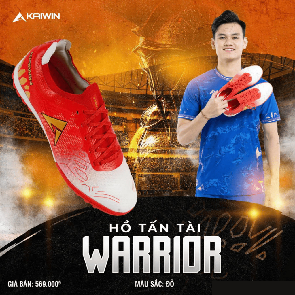Giày Đá Bóng Kaiwin WARRIOR FG Ôm Chân Thoáng Khí, Công Nghệ Matrix 4D Không Trơn Trượt Thương Hiệu 