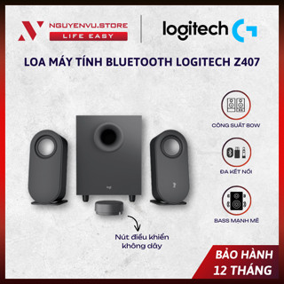 [CHÍNH HÃNG] Loa máy tính Bluetooth Logitech Z407 Công suất 80W - Kết nối (USB, AUX, Bluetooth) - [BẢO HÀNH 12 THÁNG]