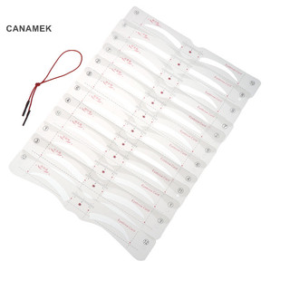 Canamek 12 Miếng Dán Lông Mày Silicon Mẫu Lông Mày Thrush Hiện Vật Dụng Trang Điểm Mới
