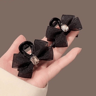 2024 Phong Cách Mới Flash Kim Cương Lưới Nhỏ Lấy Kẹp Hai Mặt Nơ Bên Nổ Kẹp Tóc Gãy