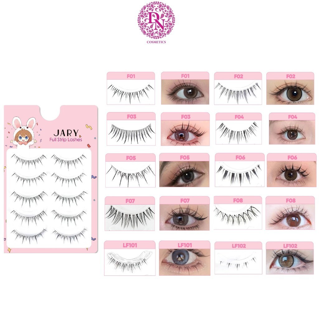 Lông Mi Giả Gân Trong Jary Full Strip Lashes