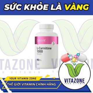 [Freeship] Viên Giảm Mỡ Tự Nhiên Ostrovit L Carnitine 1000mg - 90 Viên