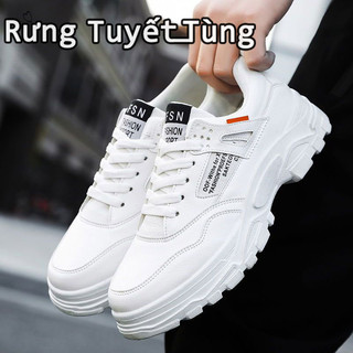 Giày thể thao nam, Thở, Tập thể dục, Thở, Phiên bản Hàn Quốc, Giày thể thao da, Đáy dày, Giày trắng