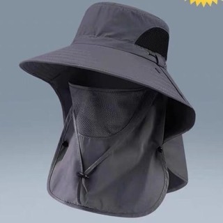 Mũ chống nắng vải, mũ đi dã ngoại, mũ câu cá, chất liệu vải mềm mỏng thoáng mát che mặt che cổ dành cho nam mũ M311