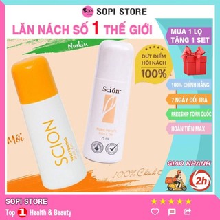 Lăn khử mùi Scion Nuskin 75ml Thái Lan, khử mùi hôi nách, dưỡng trắng giảm thâm nách