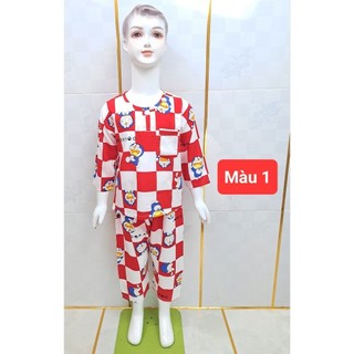 Đồ bộ tole lanh bé trai quần dài tay dài Kim Cương thoáng mát. mặc ngủ QDTD1