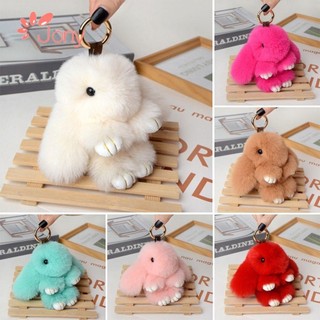 Móc khóa thỏ JY1, Móc chìa khóa thỏ lông thỏ nhân tạo, Túi xốp mềm mại Quà tặng mặt dây chuyền