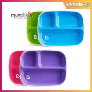 Bộ 2 đĩa chia ngăn chống trượt Munchkin - khay đựng thức ăn cho bé
