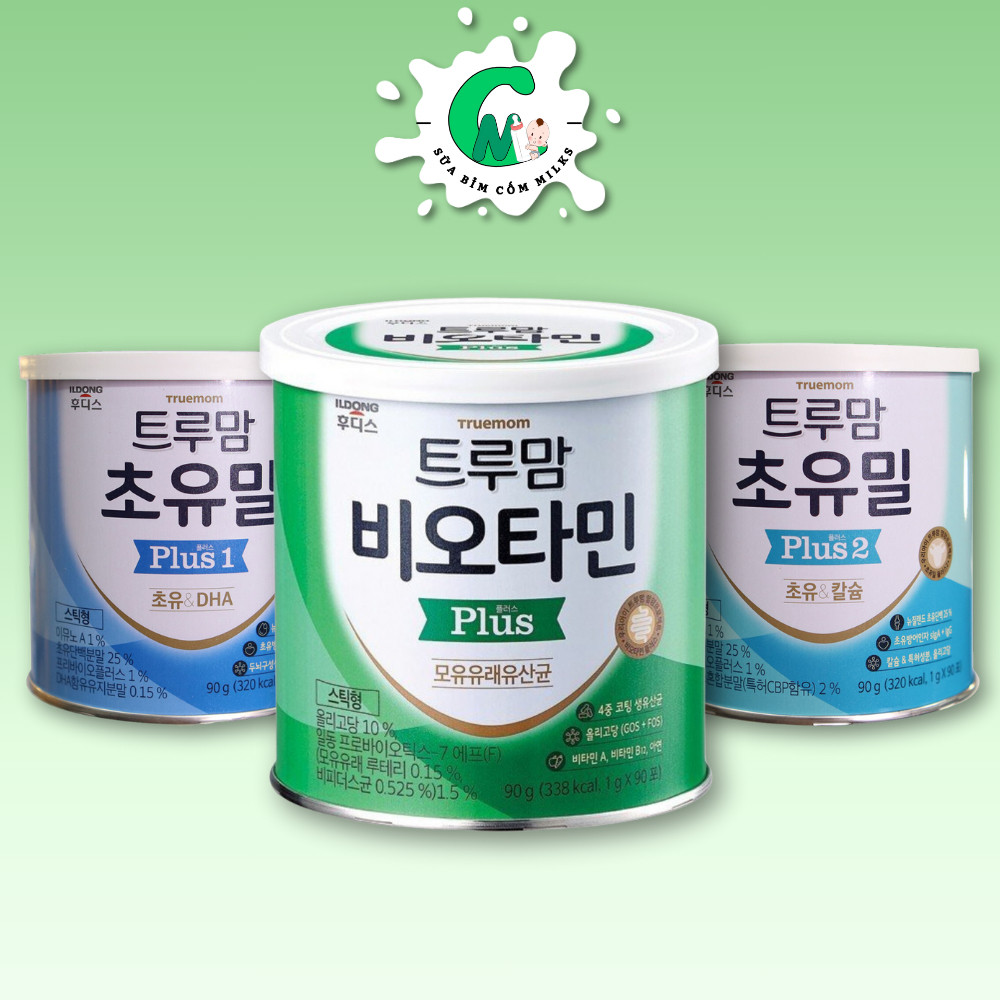 Sữa Non ILDONG Số 1, Số 2 - Men Tiêu Hoá ILDONG Hàn Quốc - Hộp 90 gói - Cốm Milks