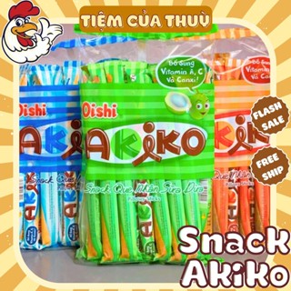 Bánh Que Akiko Oishi Đủ Vị Gói 20 Thanh, Snack Que Nhân Kem, Snack Que Akiko