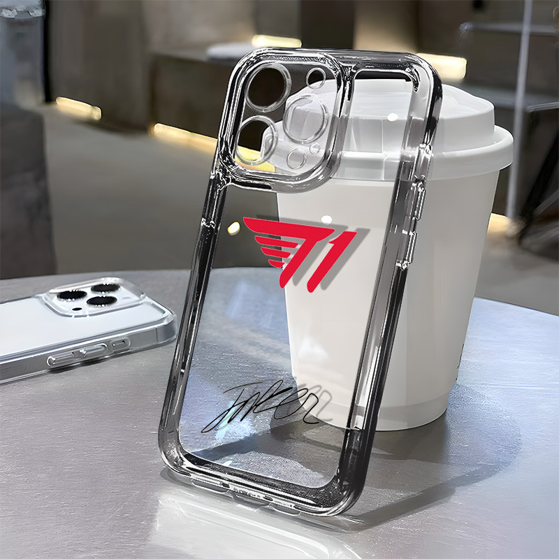 Ốp T1 Samsung A05s A12 A23 A15 A14 A03S A11 A03 A13 A04E A04S A53 A73 A33 A52 A51 A71 A72 A22 A32 A02 Vỏ Điện Thoại Trong Suốt Mềm TPU Chữ ký Màu đỏ phổ biến Cuộc thi điện tử League of legends