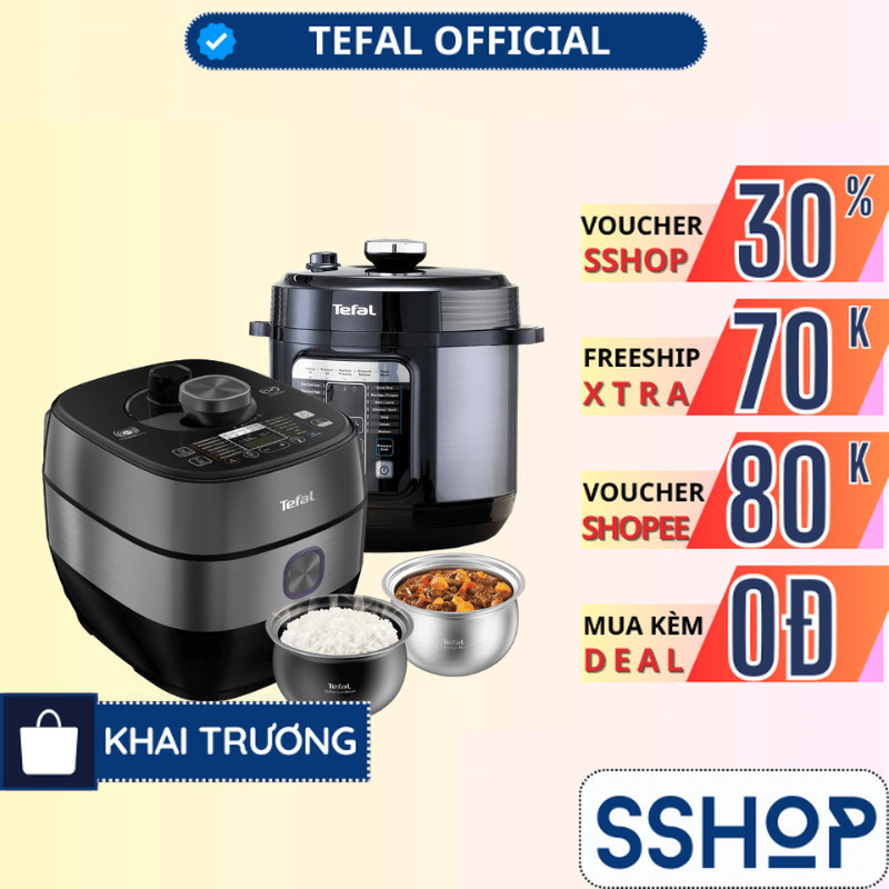 Nồi cơm áp suất Tefal Smart Pro IH Multicooker CY638868 - 1300W, 5L - SSHOP MALL