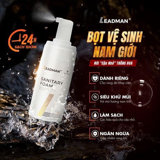 (Chính hãng) Bộ 5 SP LEADMAN - Sữa Tắm Gội 3in1 & Bọt Vệ Sinh & Xit Khử Mùi & Gel Vuốt Tóc & Sữa Rữa Mặt