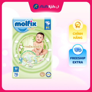Tã dán Molfix thiên nhiên size M 76 miếng - Dành cho trẻ 6 - 11 kg