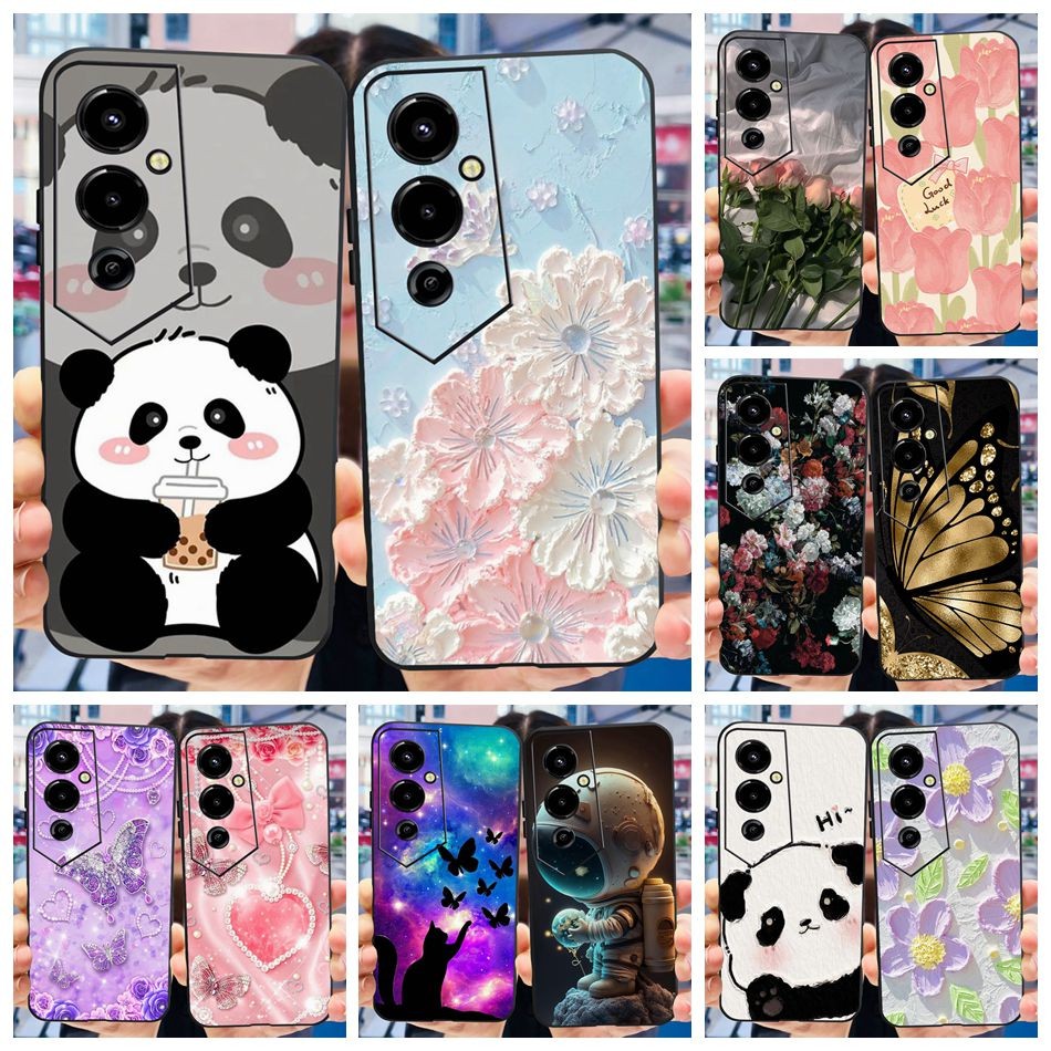 Ốp điện thoại TPU đen mềm Tecno Pova 4 Pro Pova4 LG7n LG8n Tecno Pova 4 4Pro Vỏ điện thoại hoạt hình