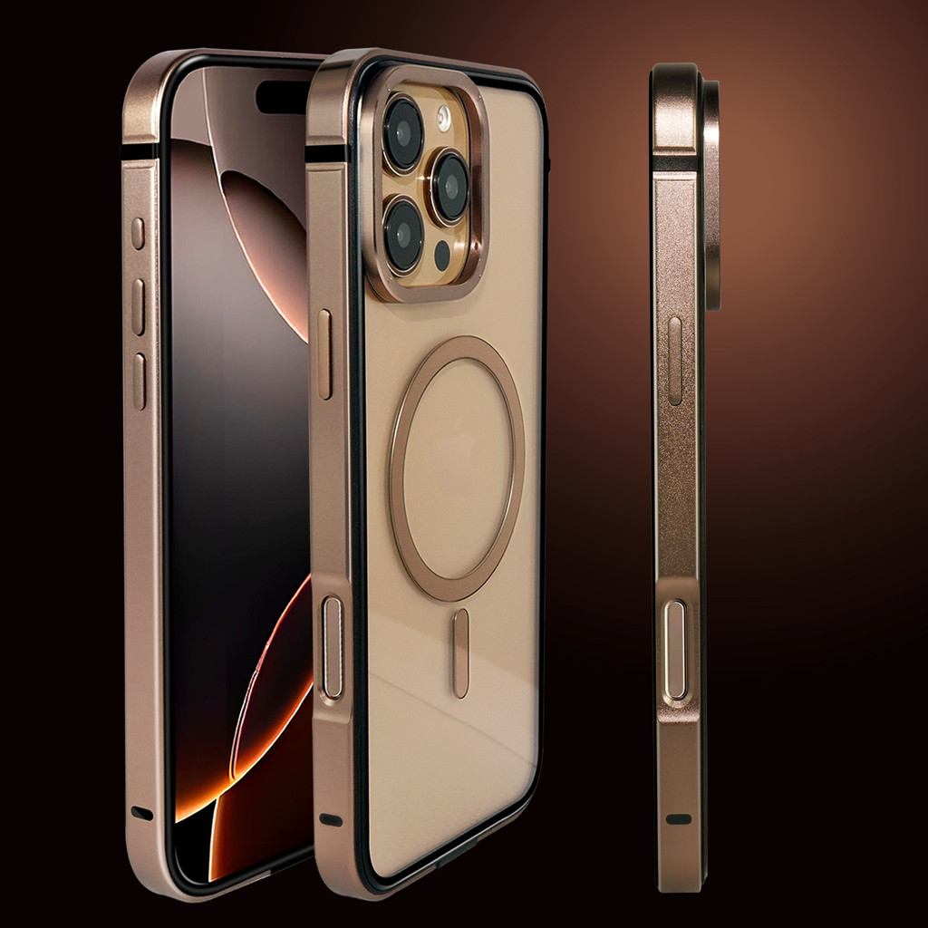 Thích hợp cho Vỏ điện thoại IPhone 16 Promax Vỏ kim loại 16pro được cá nhân hóa Vỏ bảo vệ chống rơi từ tính