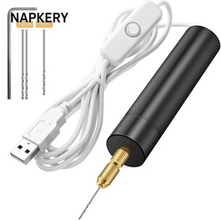 Napkery 5 Cái / bộ Máy Khoan Cầm Tay Điện Mini, Dụng Cụ Bút Khắc USB Dụng Cụ Khoan Điện, Cầm Tay Nhựa Dính Trang Sức Làm DIY Khoan Bộ Dụng Cụ