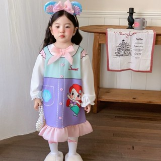 Bé Gái Bạch Tuyết Đầm Nàng Tiên Cá Dài Tay Đầm Mẫu Giáo Thời Trang Cho Bé Mùa Thu Hoạt Hình Váy